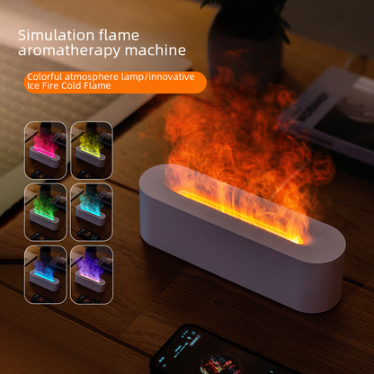 New Colorful Flame Aromatherapy Humidifier for Home