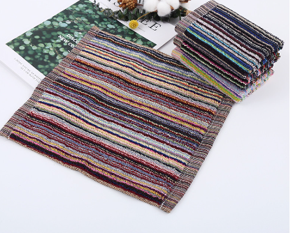 Cotton Dish Cloth with Dark Stripes - 30 Washes