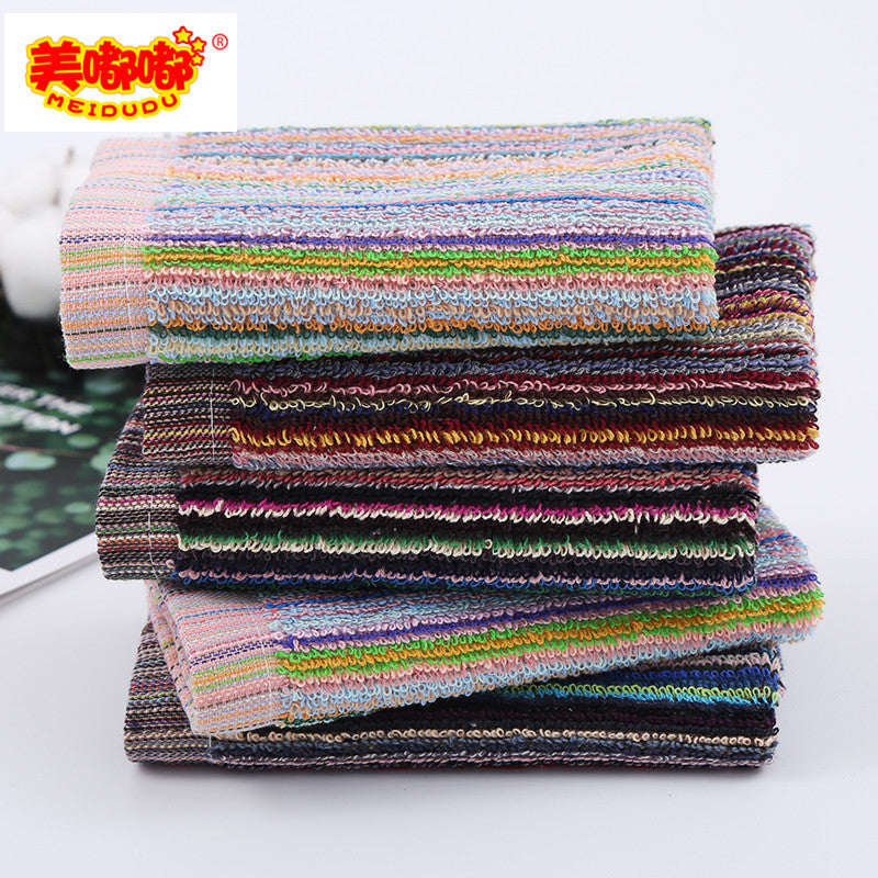 Cotton Dish Cloth with Dark Stripes - 30 Washes