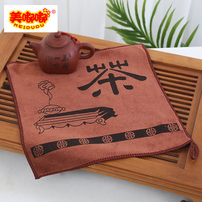 Cotton Dish Cloth with Dark Stripes - 30 Washes